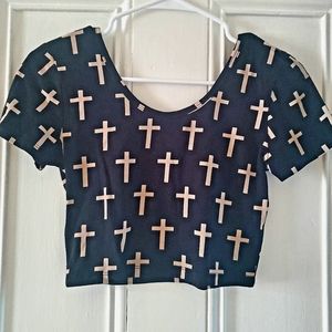 F21 Cross crop top